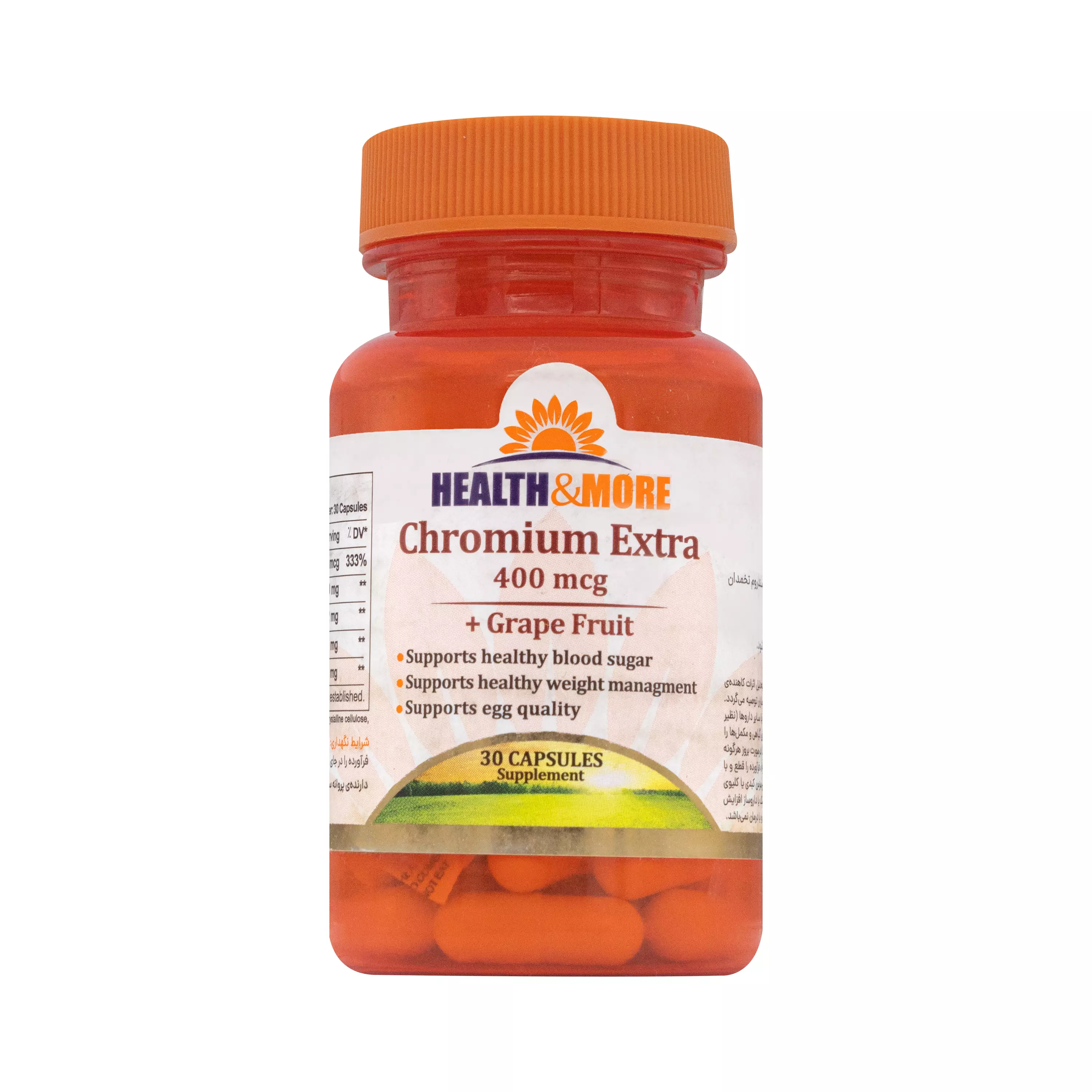 کپسول کرومیوم اکسترا 400 میکروگرم هلث اند مور